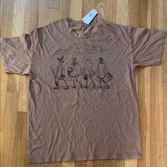 American Eagle Outfitters Tops - American Eagle Outfitters Brown Halloween Short Sleeve Tee Size XS